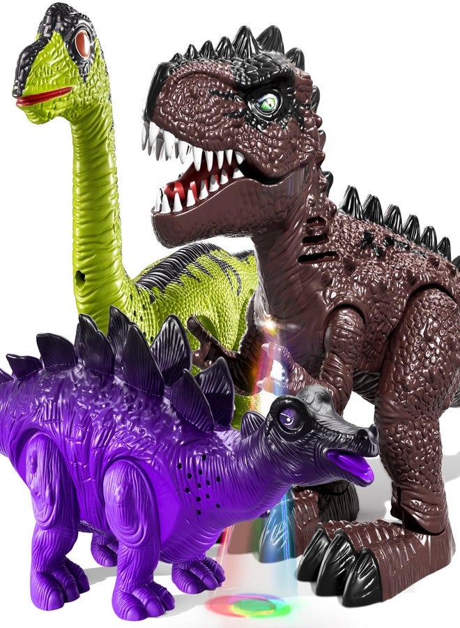 JUKUDAHU Dinosaur Toys for Kids 3 4 5 6 7 8 Years Old - Electronic Walking Dinosaur Figures for Boys 4-7 5-7, Toddler Boys Toys Set for Kids 3-5 with Sound Light, Birthday Gifts - Image 1